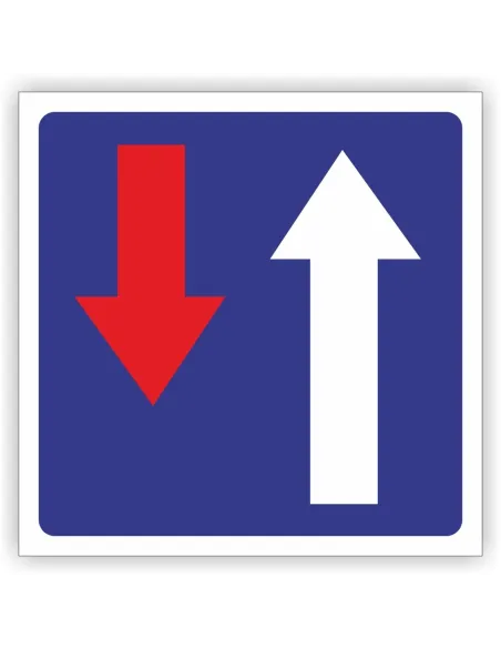Znak drogowy Tablica informacyjna D5 pierwszeństwo na zwężonym odcinku jezdni -znak informacyjny 60x60 cm