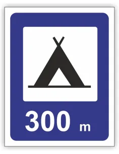 Znak drogowy Tablica informacyjna D30 obozowisko (kemping) -znak informacyjny 40x40 cm
