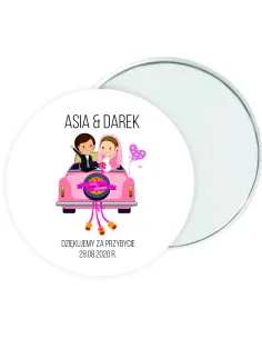 LUSTERECZKO LUSTERKO prezent podziękowanie dla gości na ŚLUB WESELE z imionami