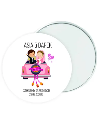 LUSTERECZKO LUSTERKO prezent podziękowanie dla gości na ŚLUB WESELE z imionami