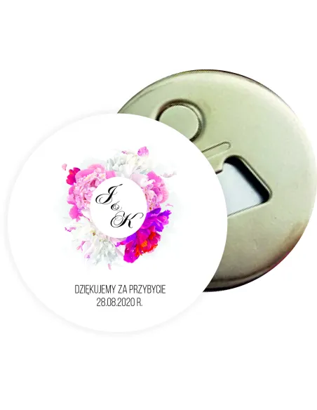 Otwieracz z magnesem prezent podziękowanie dla gości za przybycie na ŚLUB WESELE