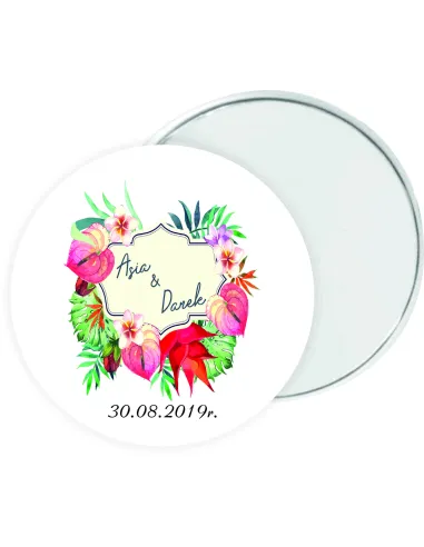LUSTERECZKO LUSTERKO prezent podziękowanie dla gości na ŚLUB WESELE z imionami