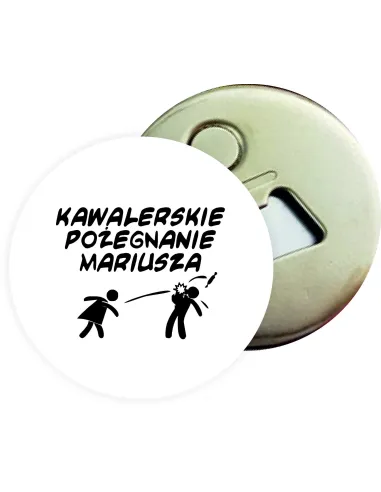 Otwieracz z magnesem prezent NA KAWALERSKI WZORY Z IMIENIEM personalizowany