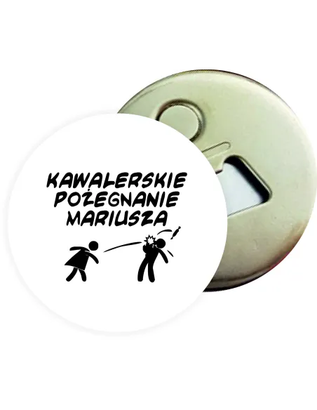 Otwieracz z magnesem prezent NA KAWALERSKI WZORY Z IMIENIEM personalizowany