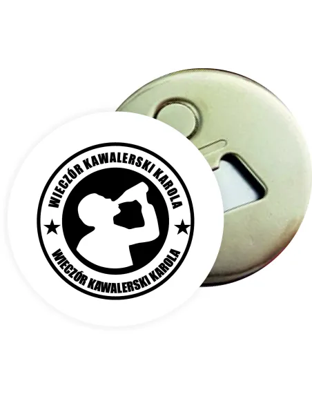 Otwieracz z magnesem prezent NA KAWALERSKI WZORY Z IMIENIEM personalizowany