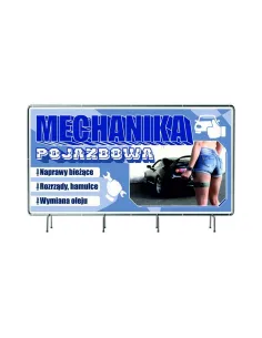 BANER REKLAMOWY 130x80cm projekt gratis plandeka MECHANIKA POJAZDOWA