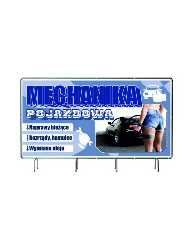 BANER REKLAMOWY 130x80cm projekt gratis plandeka MECHANIKA POJAZDOWA