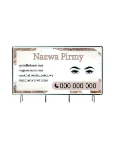 BANER REKLAMOWY 100x50cm  projekt gratis plandeka STYLIZACJA RZĘS BRWI