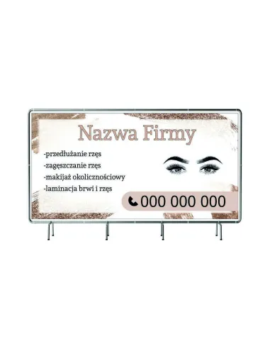 BANER REKLAMOWY 100x50cm  projekt gratis plandeka STYLIZACJA RZĘS BRWI