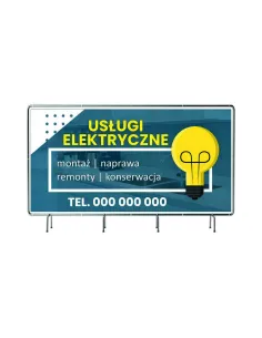 BANER REKLAMOWY 100x200cm  USŁUGI ELEKTRYCZNE projekt gratis RÓŻNE WZORY