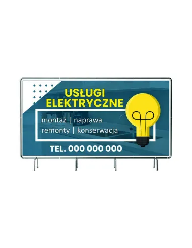 BANER REKLAMOWY 100x200cm  USŁUGI ELEKTRYCZNE projekt gratis RÓŻNE WZORY