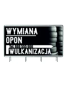 BANER REKLAMOWY 100x50cm  projekt gratis plandeka WYMIANA OPON WULKANIZACJA