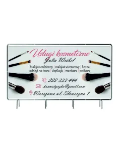 BANER REKLAMOWY 130x80cm projekt gratis plandeka USŁUGI KOSMETYCZNE