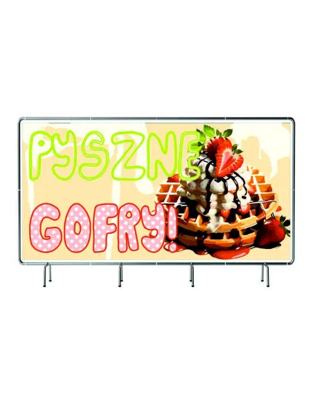 BANER REKLAMOWY 130x80cm duży wybór wzorów GOFRY DESERY LODY