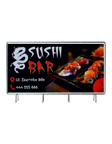 BANER REKLAMOWY 130x80cm duży wybór wzorów azjatycka kuchnia BAR SUSHI