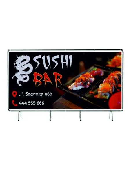 BANER REKLAMOWY 130x80cm duży wybór wzorów azjatycka kuchnia BAR SUSHI