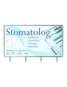 BANER REKLAMOWY 100x50cm  projekt gratis plandeka STOMATOLOGIA ORTODONCJA