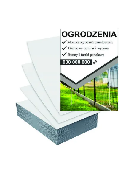 Ulotki A6 5000szt reklamowe firmowe duży wybór MONTAŻ OGRODZEŃ