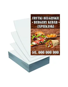 Ulotki A6 5000szt reklamowe firmowe duży wybór wzorów KEBAB FRYTKI