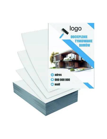 Ulotki A5 100szt reklamowe firmowe duży wybór DOCIEPLANIE TYNKOWANIE DOMÓW