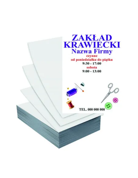 Ulotki A5 1000 szt reklamowe firmowe duży wybór wzorów ZAKŁAD KRAWIECKI