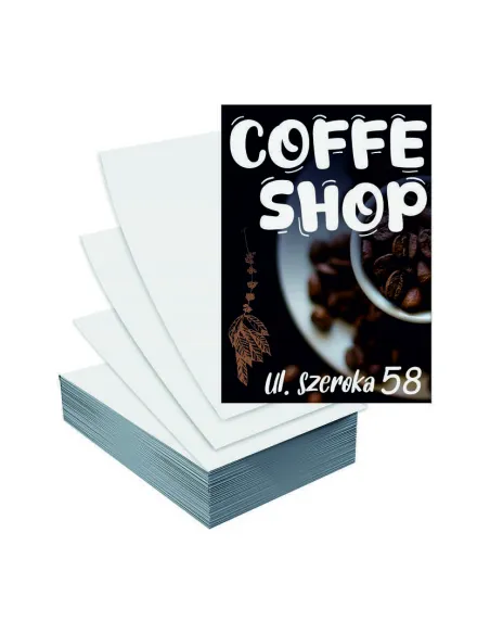 Ulotki A5 5000szt reklamowe firmowe różne wzory COFFEE SHOP TWOJA NAZWA
