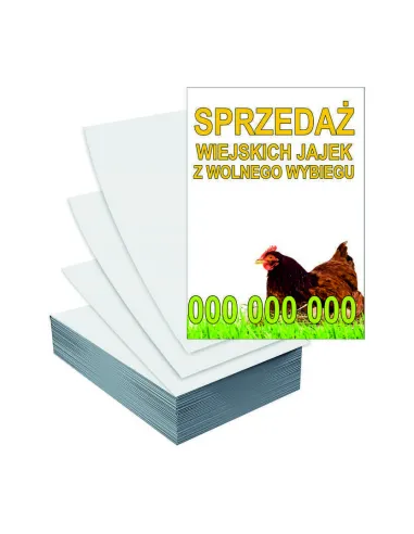 Ulotki A5 5000szt reklamowe firmowe różne wzory JAJA WIEJSKIE SPRZEDAŻ