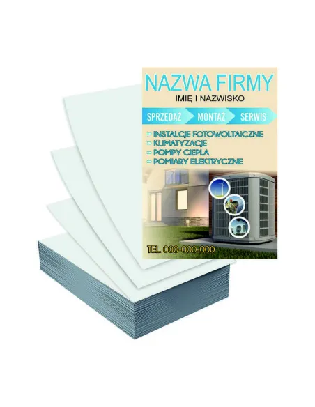 Ulotki A4 100 szt reklamowe firmowe DUŻY WYBÓR WZORÓW FOTOWOLTAIKA