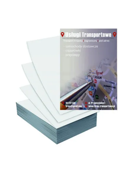 Ulotki A4 1000szt reklamowe firmowe duży wybór wzorów USŁUGI TRANSPORTOWE