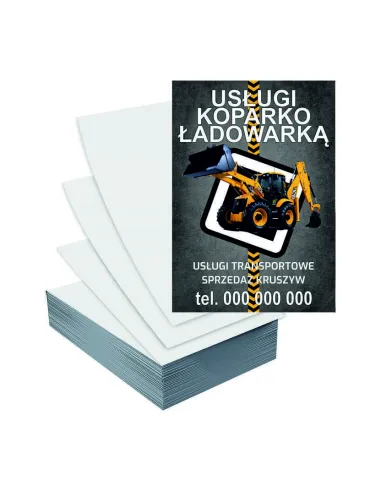 Ulotki A4 1000szt reklamowe firmowe duży wybór USŁUGI KOPARKOŁADOWARKĄ