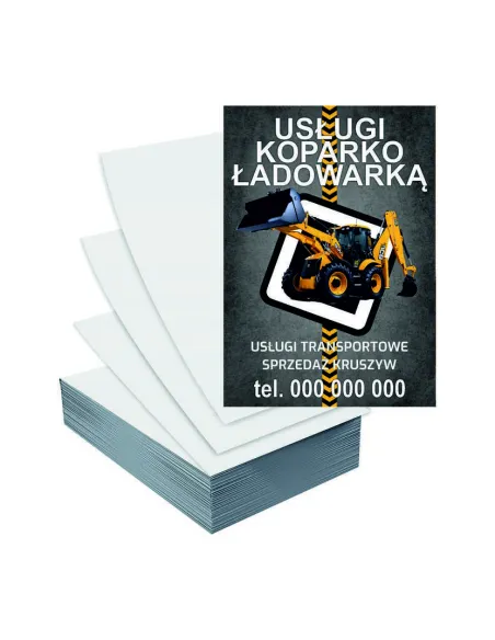 Ulotki A4 1000szt reklamowe firmowe duży wybór USŁUGI KOPARKOŁADOWARKĄ