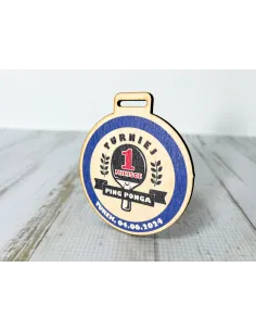MEDAL drewniany 8 cm z TWOIM WZOREM nadrukiem UV personalizowany