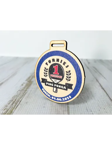 MEDAL drewniany 8 cm z TWOIM WZOREM nadrukiem UV personalizowany