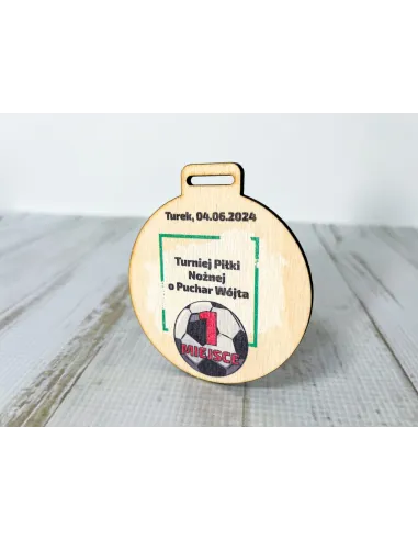 MEDAL drewniany 8 cm z TWOIM WZOREM nadrukiem UV personalizowany