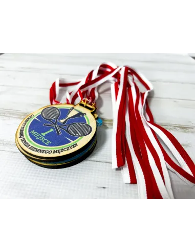 MEDAL drewniany 8 cm z TWOIM WZOREM nadrukiem UV personalizowany