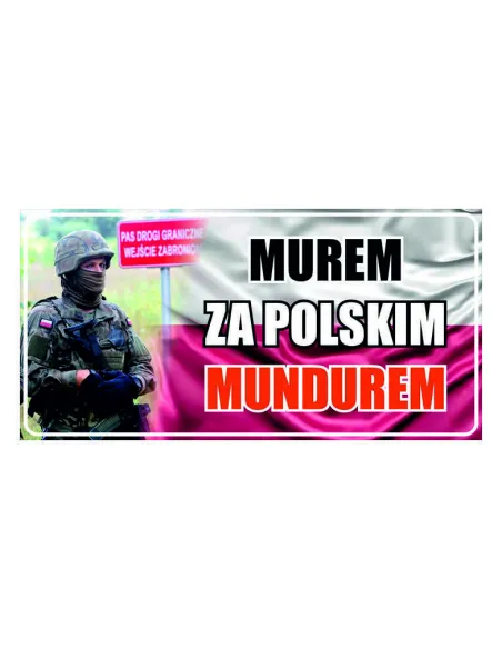 Baner oczkowany ŚWIĘTO WOJSKA POLSKIEGO 200x100 cm Projekt Gratis