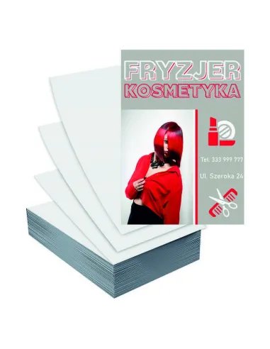 Ulotki A6 100szt reklamowe firmowe gotowe wzory FRYZJER KOSMETYKA