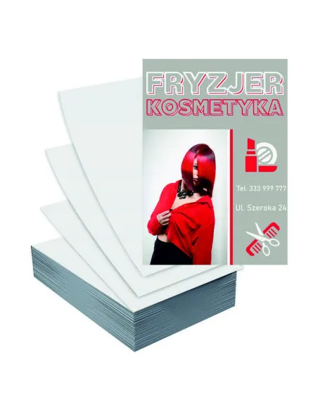 Ulotki A6 100szt reklamowe firmowe gotowe wzory FRYZJER KOSMETYKA