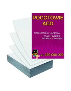 Ulotki A6 1000szt reklamowe firmowe gotowe wzory POGOTOWIE AGD