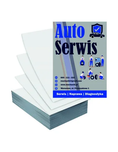 Ulotki A6 5000szt reklamowe firmowe gotowe wzory AUTO SERWIS