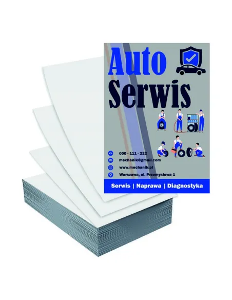 Ulotki A6 5000szt reklamowe firmowe gotowe wzory AUTO SERWIS