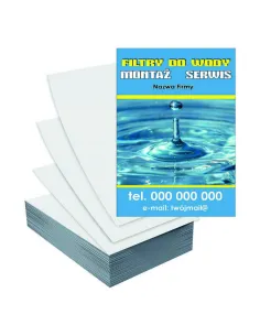 Ulotki A5 100szt reklamowe firmowe gotowe wzory FILTRY DO WODY MONTAŻ SERWIS