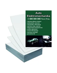 Ulotki A4 1000szt reklamowe firmowe gotowe wzory dużo wzorów AUTO ELEKTROMECHANIKA