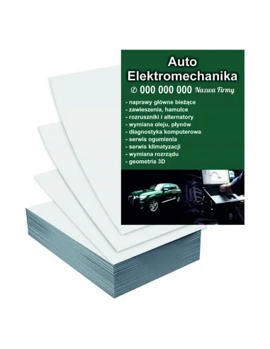 Ulotki A4 1000szt reklamowe firmowe gotowe wzory dużo wzorów AUTO ELEKTROMECHANIKA