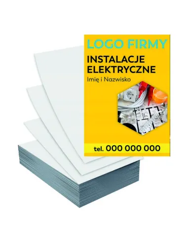 Ulotki A4 100szt reklamowe firmowe duży wybór wzorów PROJEKT GRATIS INSTALACJE ELEKTRYCZNE