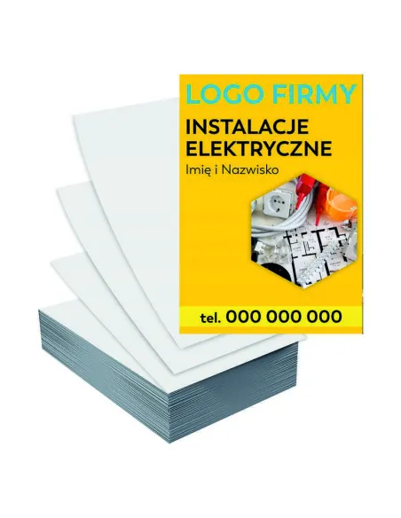 Ulotki A4 100szt reklamowe firmowe duży wybór wzorów PROJEKT GRATIS INSTALACJE ELEKTRYCZNE