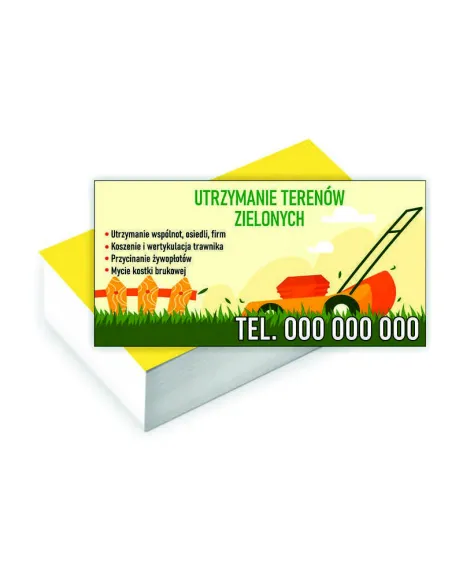 Wizytówki firmowe Foliowane 1000 szt UTRZYMANIE TERENÓW ZIELONYCH
