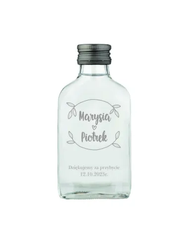 Buteleczka setka na wesele ślub z własnym tekstem dedykacją z grawerem 150 szt
