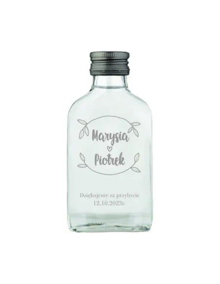 Buteleczka setka na wesele ślub z własnym tekstem dedykacją z grawerem 150 szt