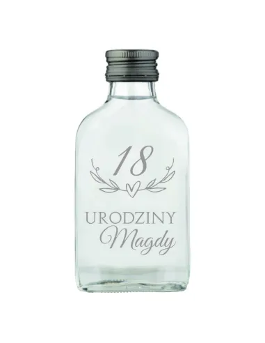 Buteleczka setka na 18 URODZINY OSIEMNASTKĘ własny tekst grawer 20 szt